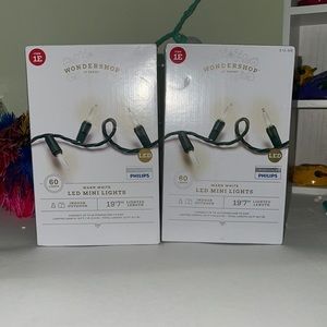 2 boxes Wndershop led mini Christmas lights warm white